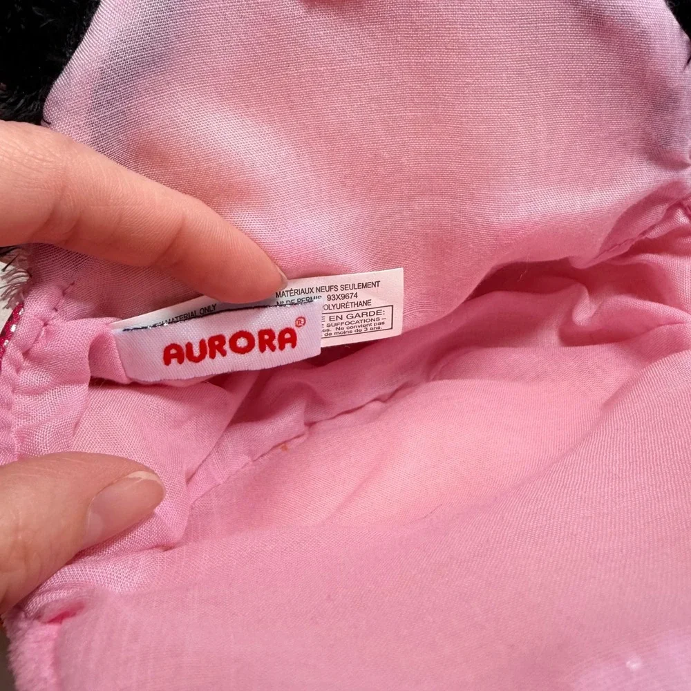 Aurora Pink Tiger Plush Mini Tote Bag Shimmer Metallic Straps Kidcore Y2K Small